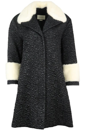 GUCCI MINK FUR TRIMMED QUILTED SHELL COAT IT 40 UK 8