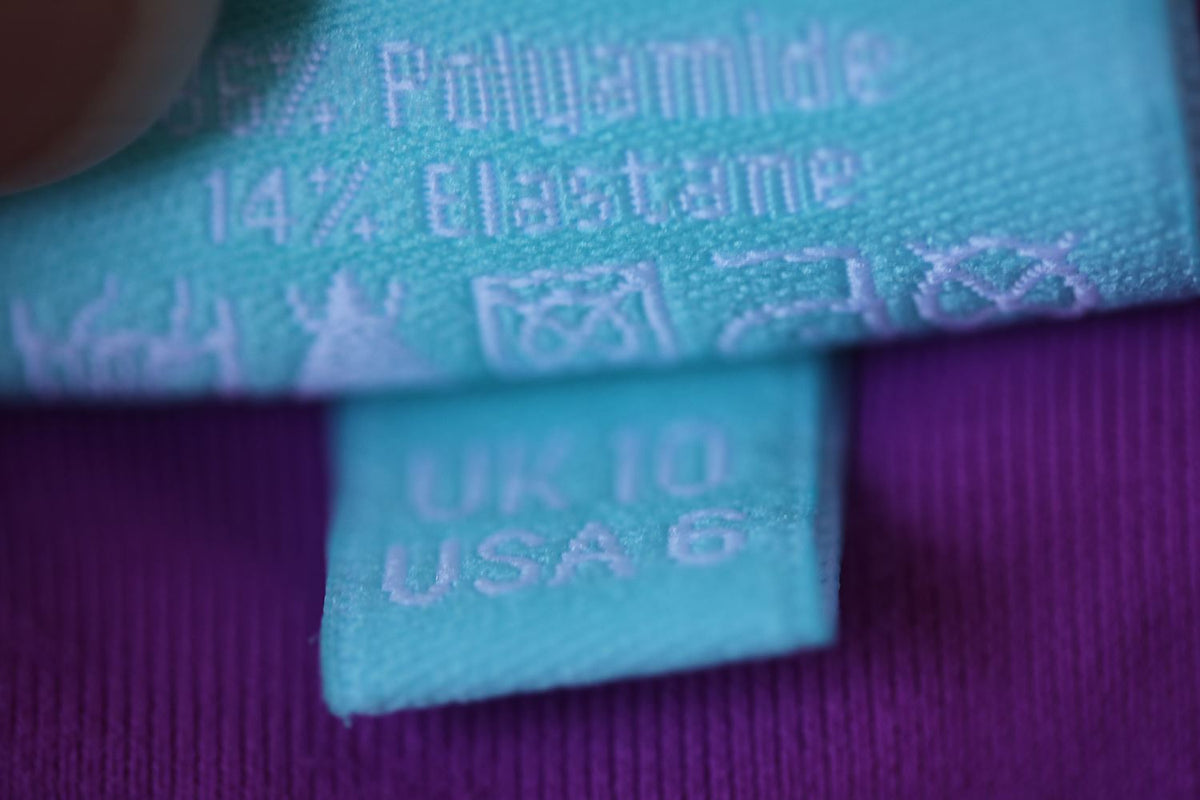 MELISSA ODABASH SARDINIA PURPLE TRIANGLE TOP AND KEY WEST BIKINI UK 10/14