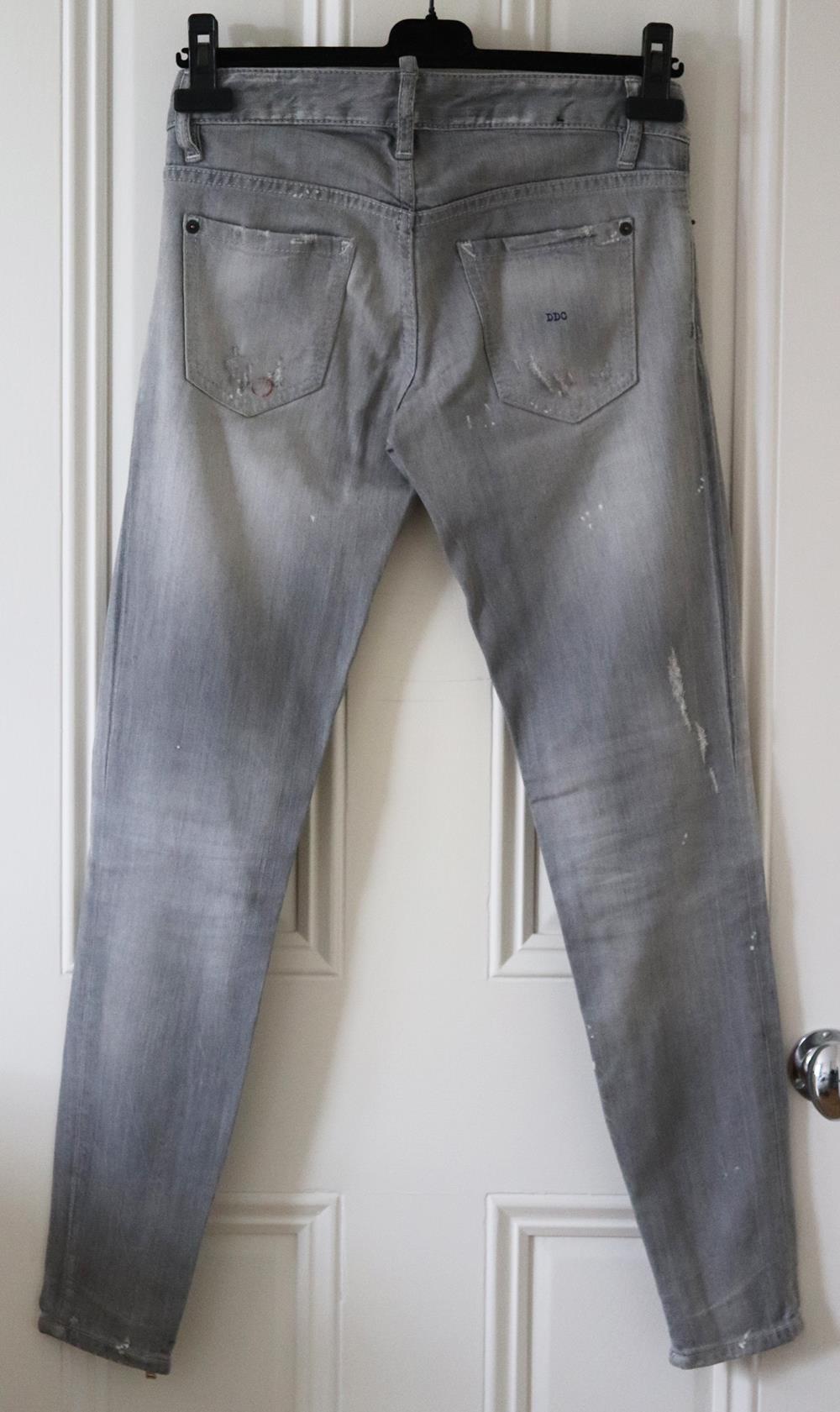 DSQUARED2 DISTRESSED LOW RISE SKINNY JEANS IT 36 UK 4