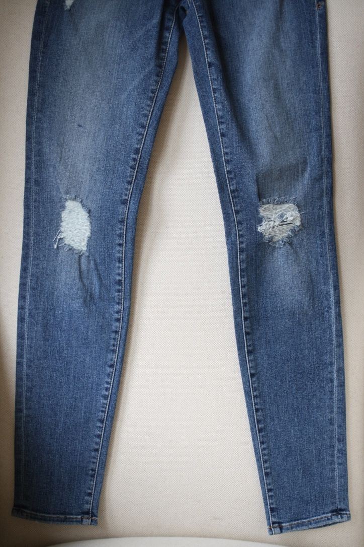 FRAME DENIM LE SKINNY DE JEANNE DISTRESSED JEANS W25 UK 6/8