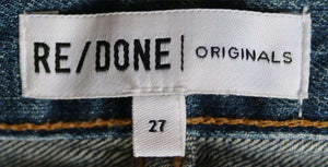 RE/DONE LEVI'S HIGH-RISE RIPPED DENIM JEANS W27 UK 8/10