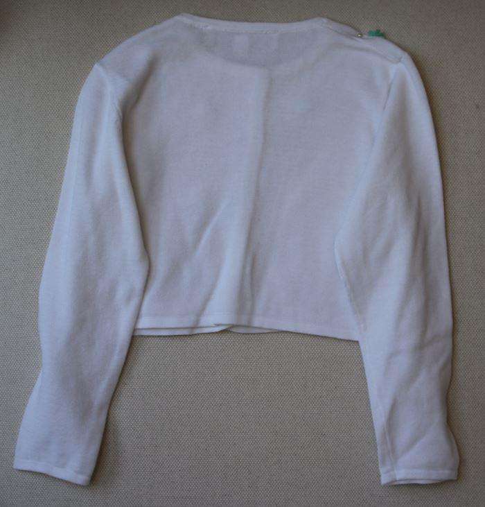 TARTINE ET CHOCOLAT GIRLS WHITE CARDIGAN 4 YEARS