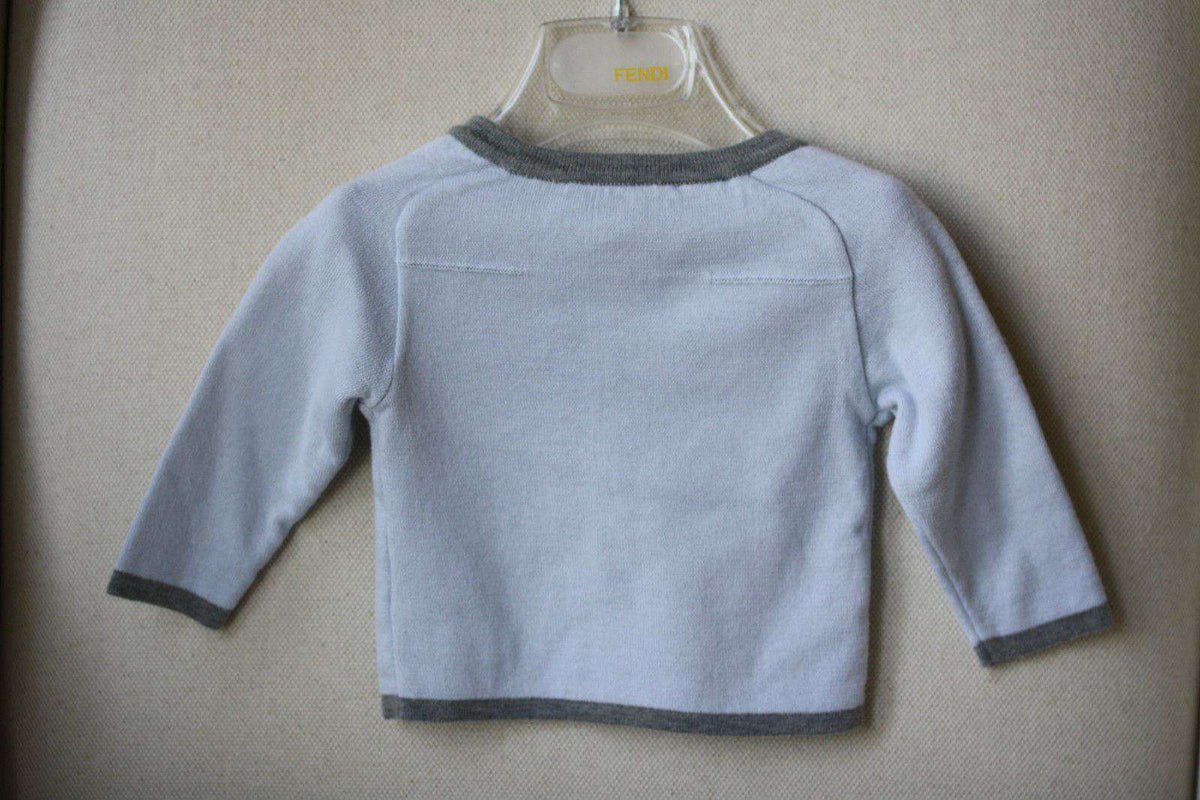 BABY DIOR BLUE CASHMERE BLEND CARDIGAN AND TROUSERS OUTFIT 3 MONTHS