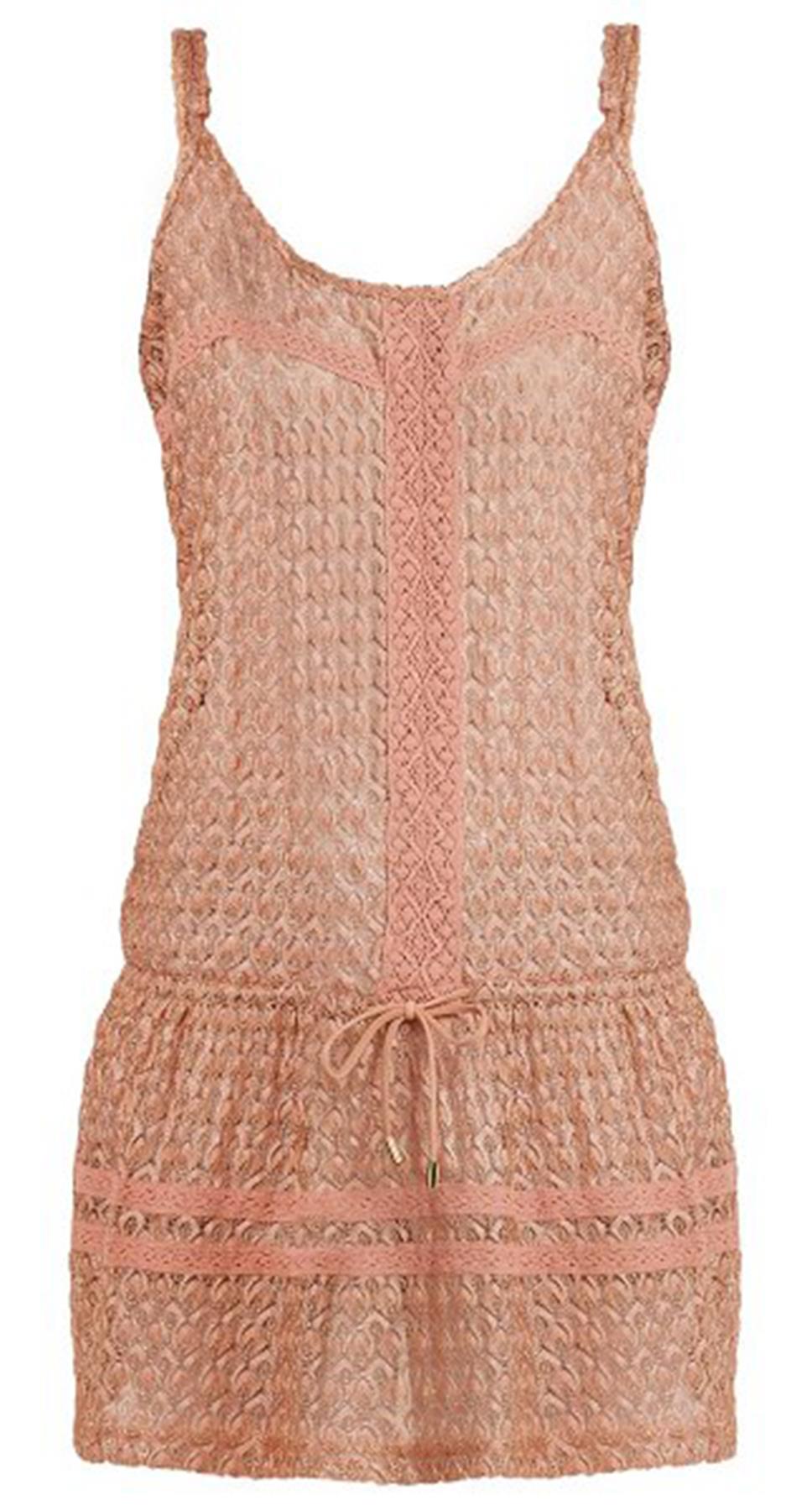 MELISSA ODABASH KHLOE CROCHET KNIT MINI DRESS MEDIUM