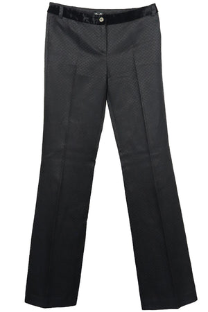 D&G by DOLCE AND GABBANA JACQUARD COTTON BLEND FLARED PANTS IT 40 UK 8