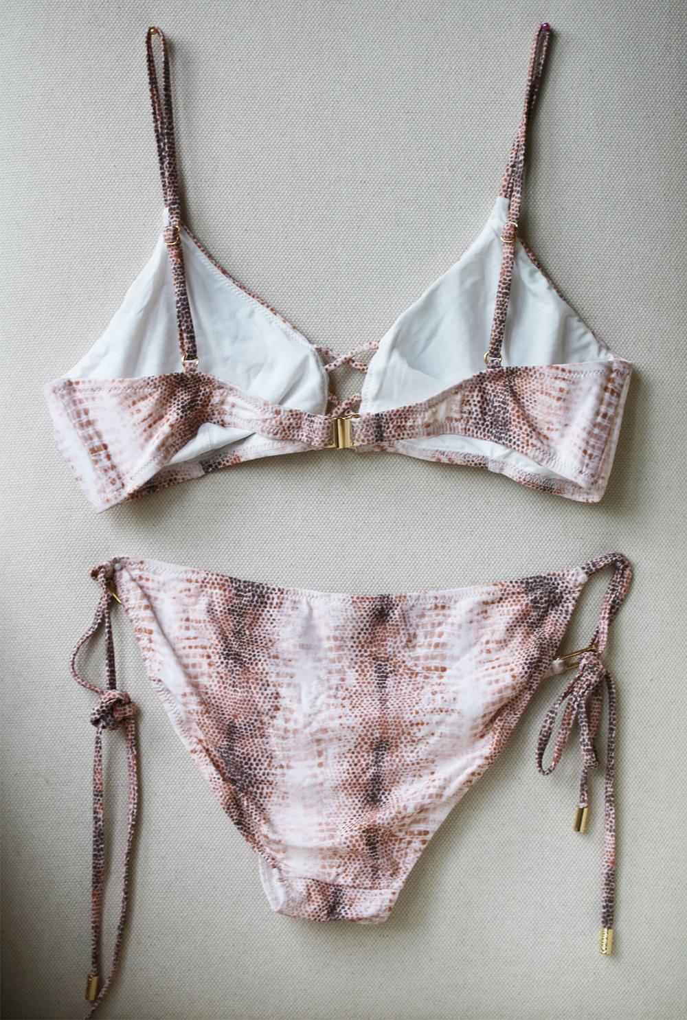 MELISSA ODABASH ELBA LIZARD PRINT BIKINI UK 10/14