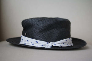 MAISON MICHEL ED STRAW HAT WITH POLKA DOT BAND