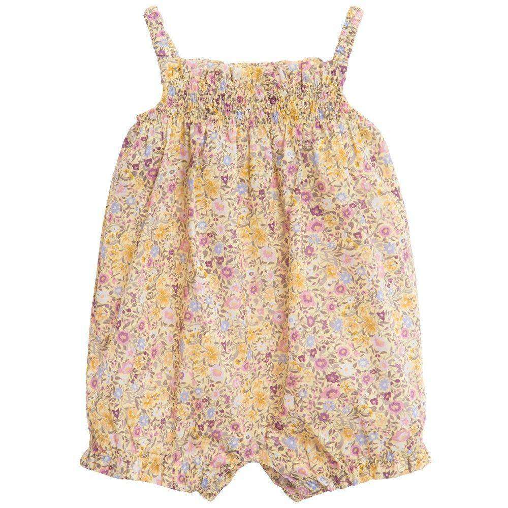 GUCCI BABY FLORAL BUBBLE SHORTIE ROMPER 24 MONTHS