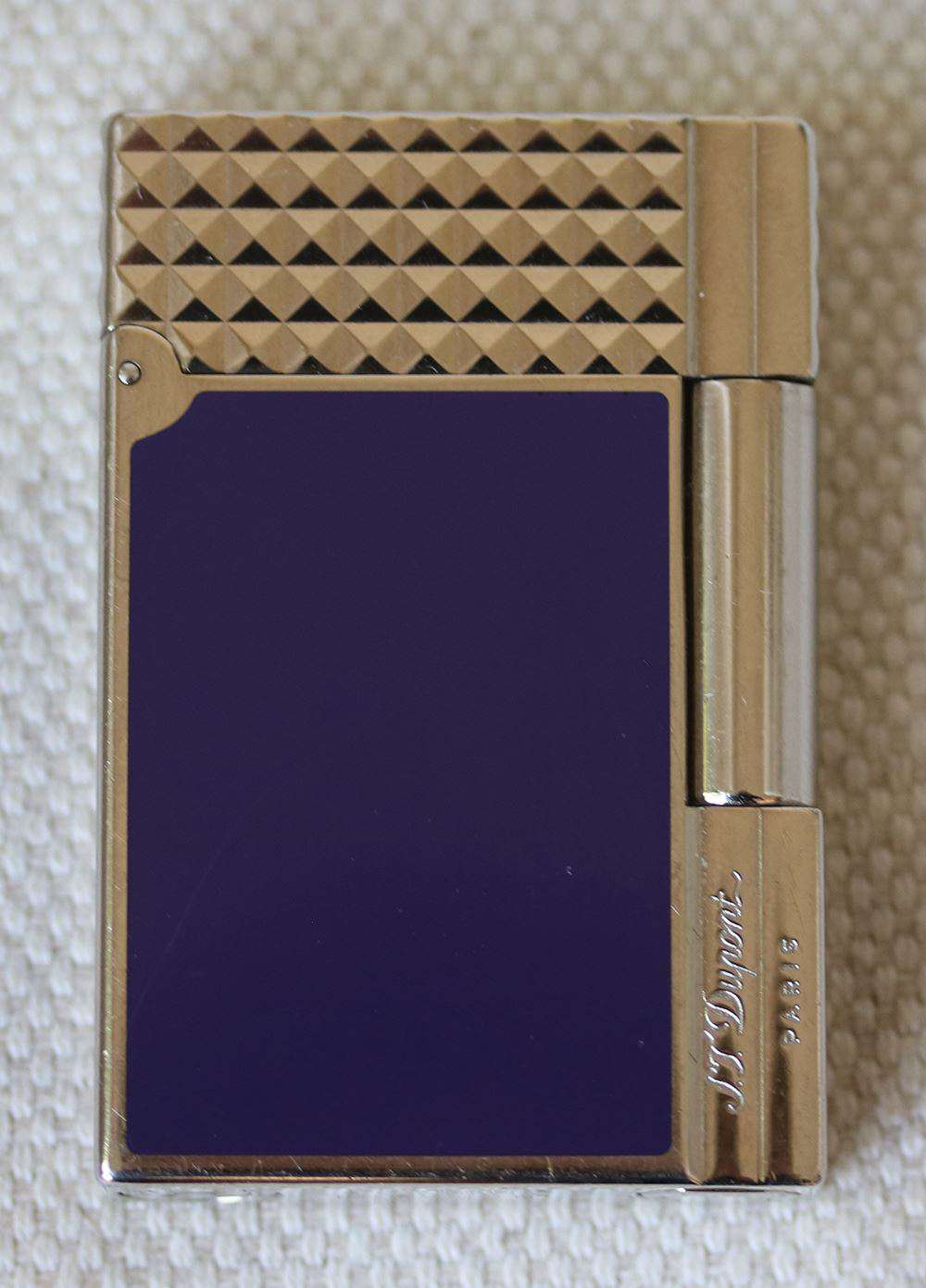 S.T. DUPONT GATSBY PALLADIUM FINISH NATURAL LACQUER LIGHTER