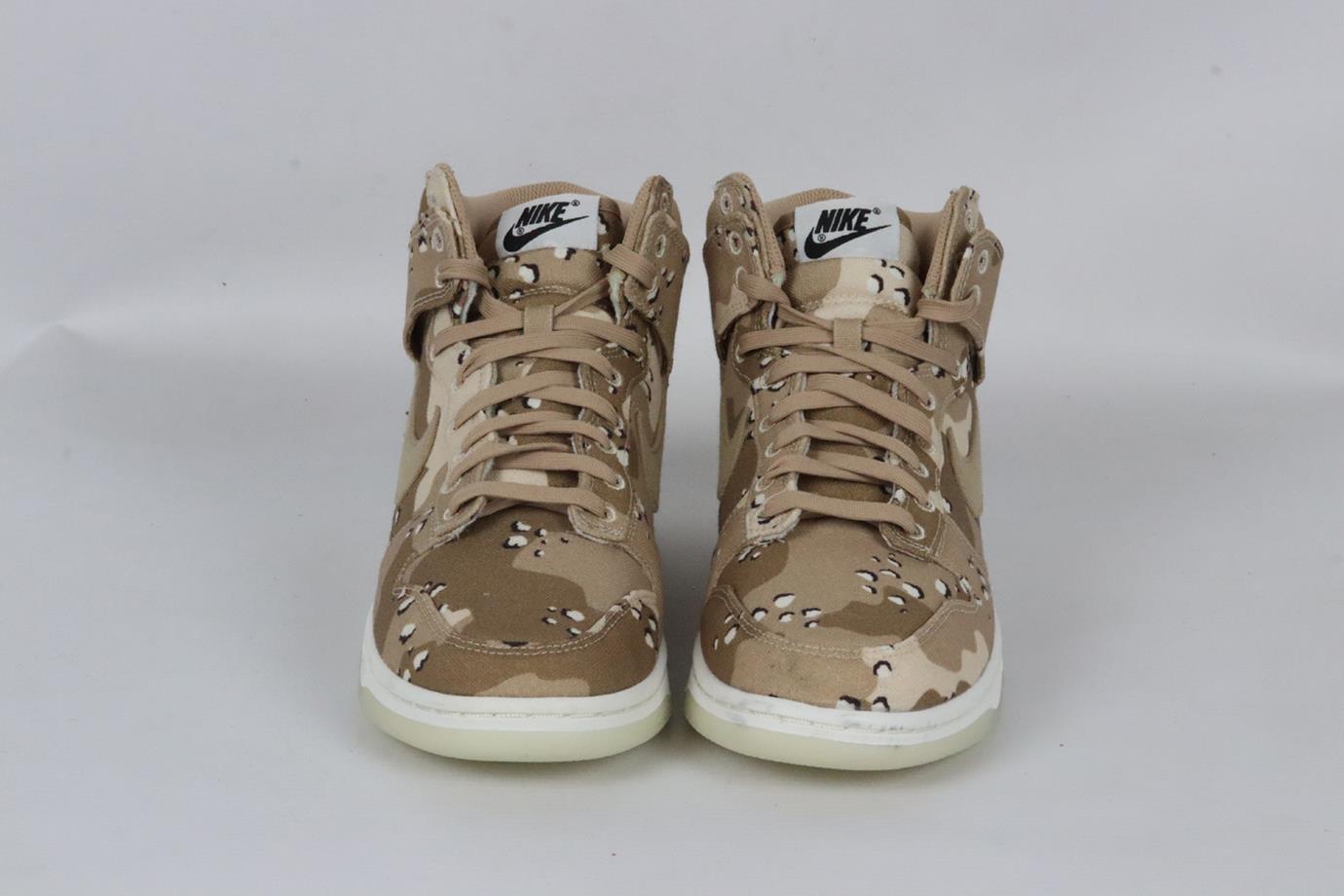 NIKE DUNK CAMOUFLAGE PRINT CANVAS HIGH TOP SNEAKERS EU 39 UK 5.5 US 8