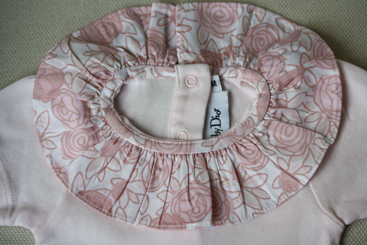 BABY DIOR FLOWER COLLAR PINK BODYSUIT 3 MONTHS