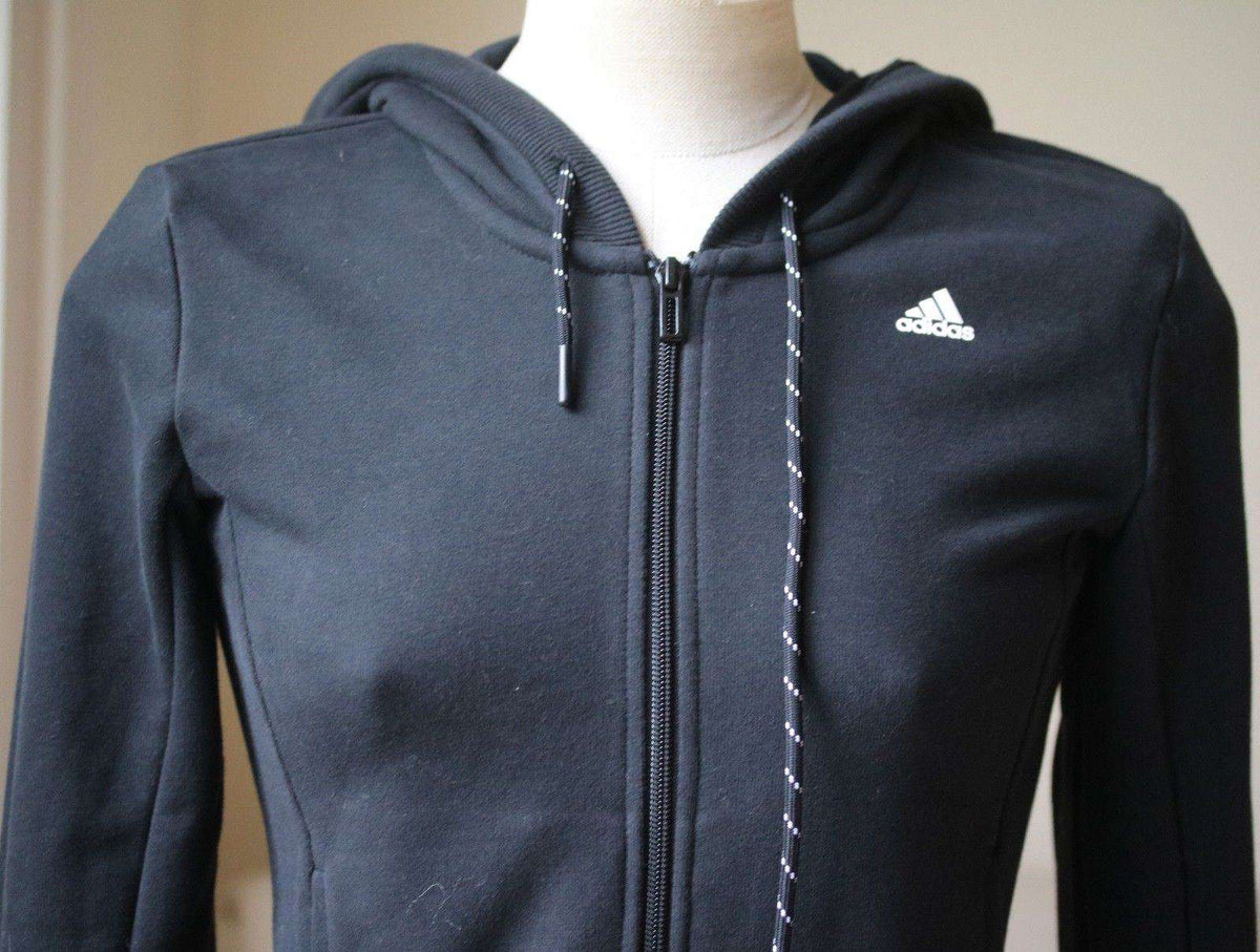 ADIDAS ESSENTIALS LINEAR FULL ZIP HOODIE XSMALL