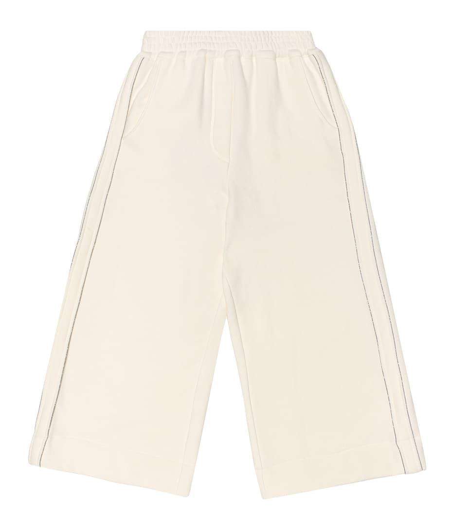BRUNELLO CUCINELLI KIDS GIRLS EMBELLISHED COTTON TRACK PANTS 6 YEARS