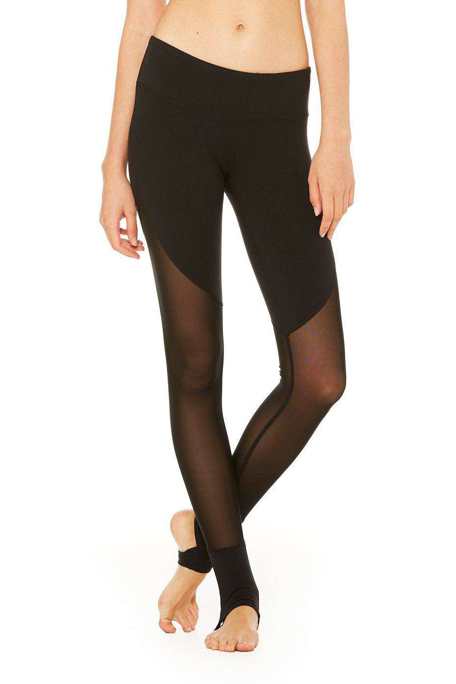 ALO YOGA SHOW OFF MESH LEGGINGS SMALL