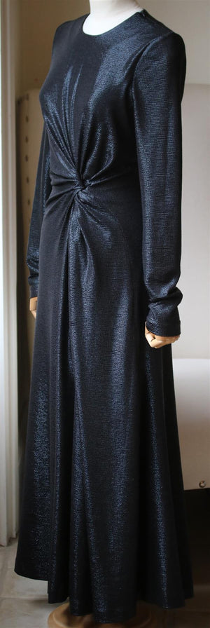 GALVAN PINWHEEL TWISTED TEXTURED MIDI DRESS UK 10