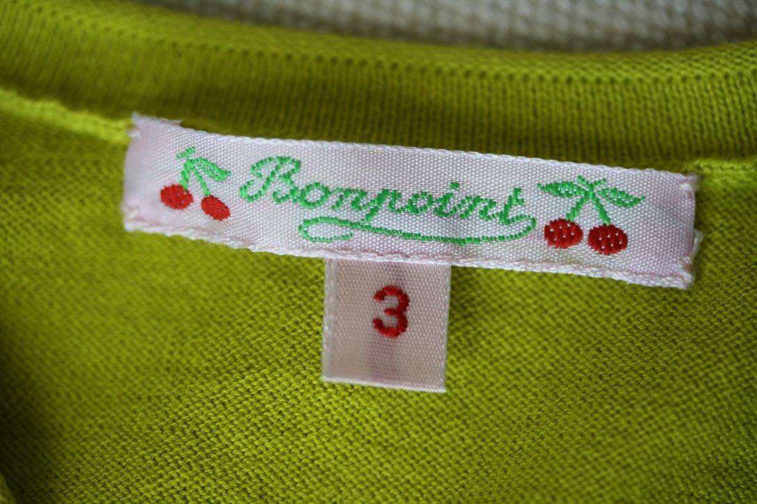 BONPOINT BABY YELLOW CHERRIES COTTON CARDIGAN 3 YEARS
