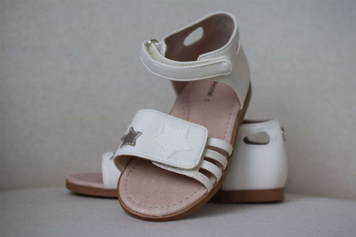 MAYORAL GIRLS IVORY STAR SANDALS EU 25 UK 7.5