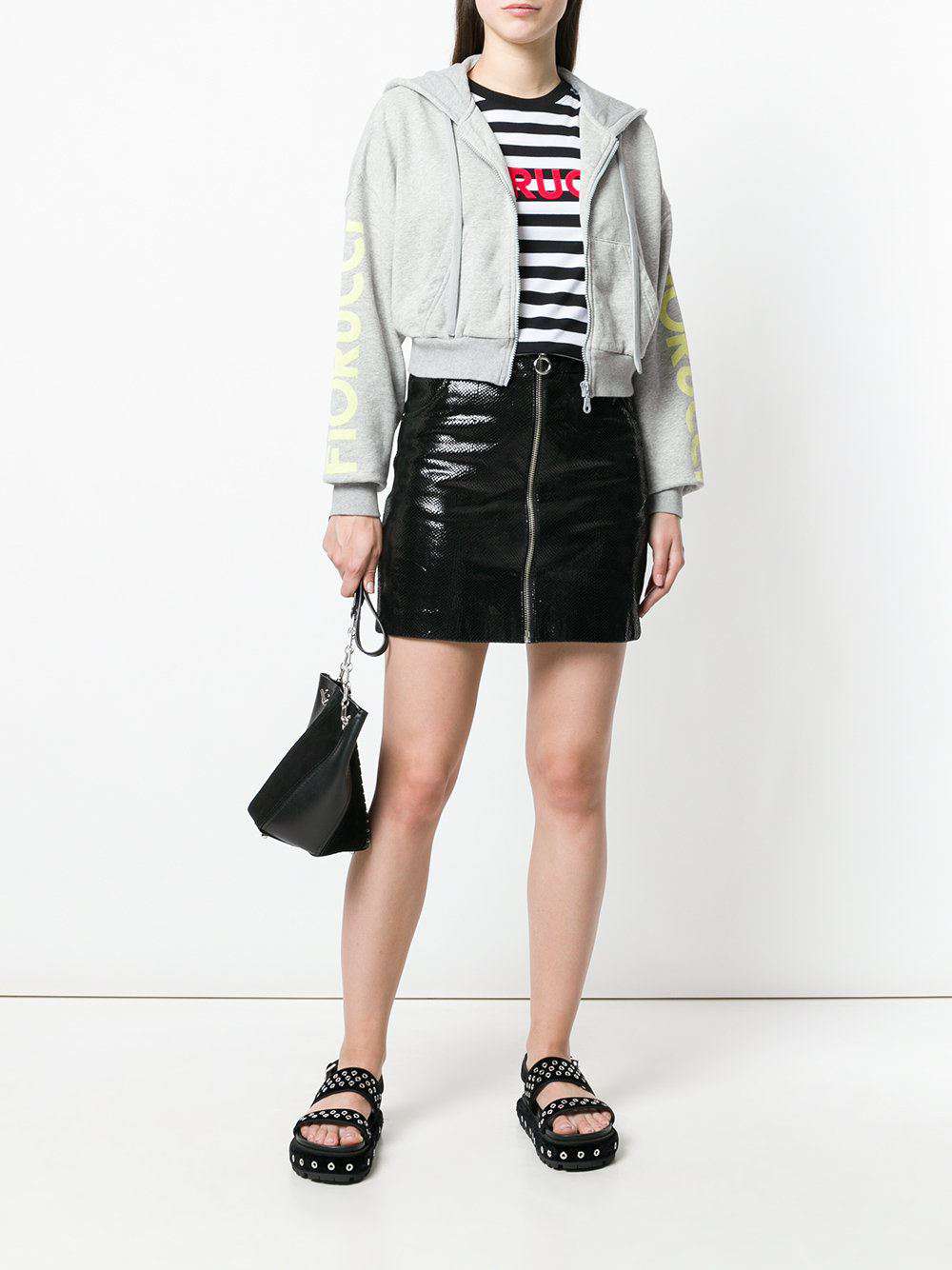 FIORUCCI CROPPED ZIP FRONT HOODIE XSMALL