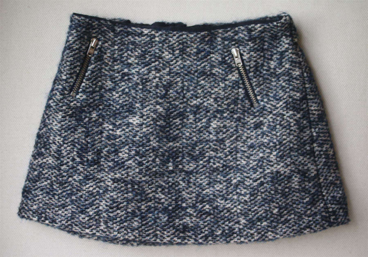 BONPOINT GIRLS NAVY BLUE WOOL BEE SKIRT 3 YEARS