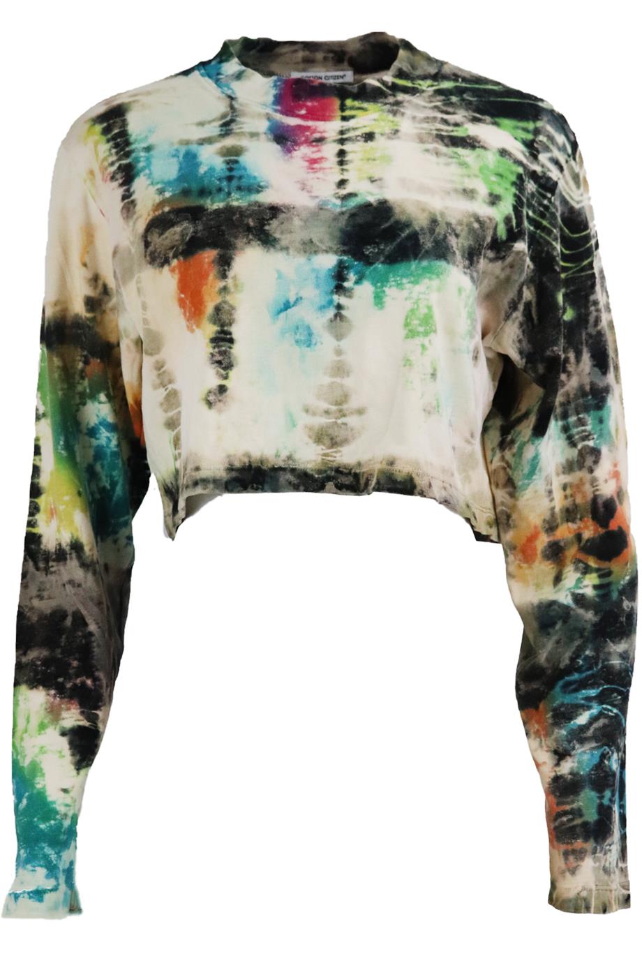 COTTON CITIZEN CROPPED TIE DYED COTTON TOP MEDIUM