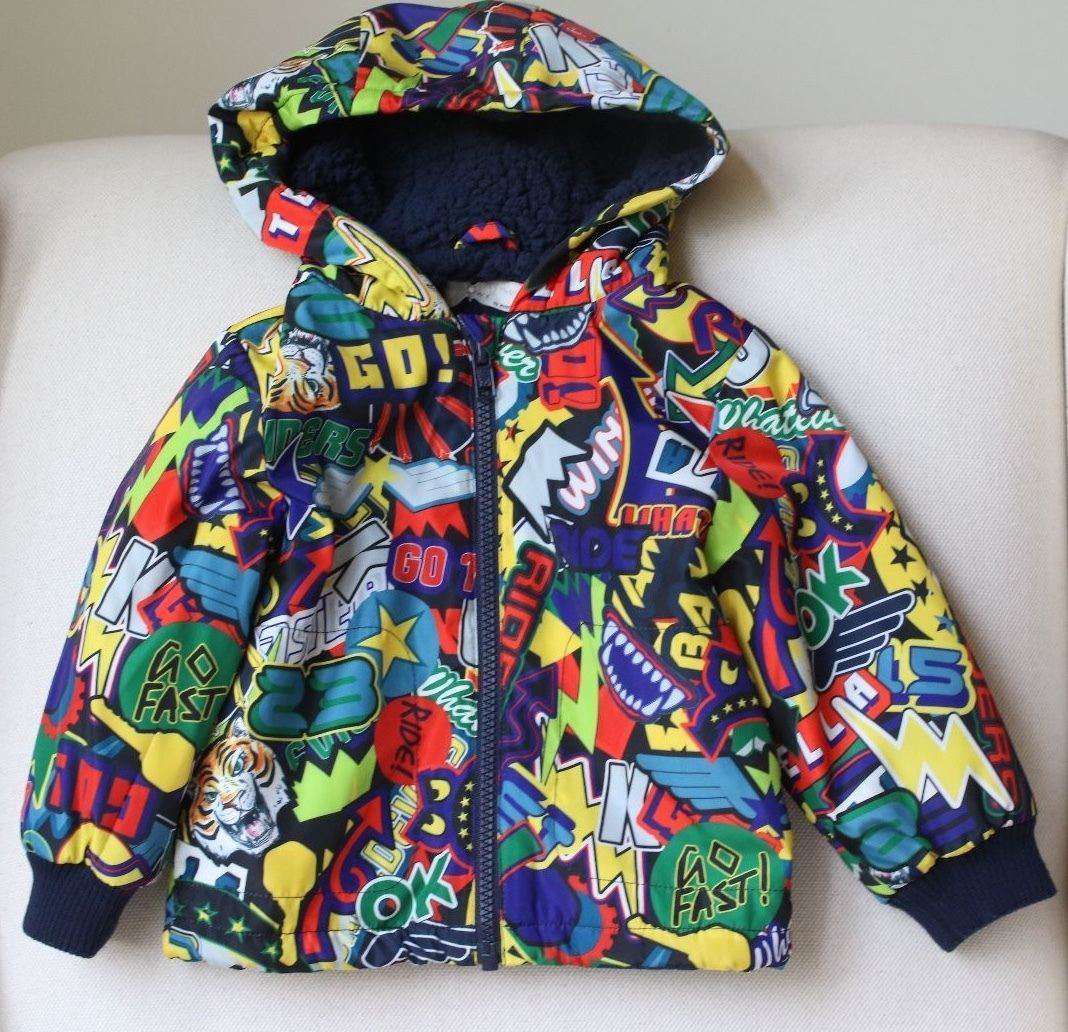 STELLA MCCARTNEY KIDS BABY BOYS STICKER PRINT SCOUT JACKET 18 MONTHS