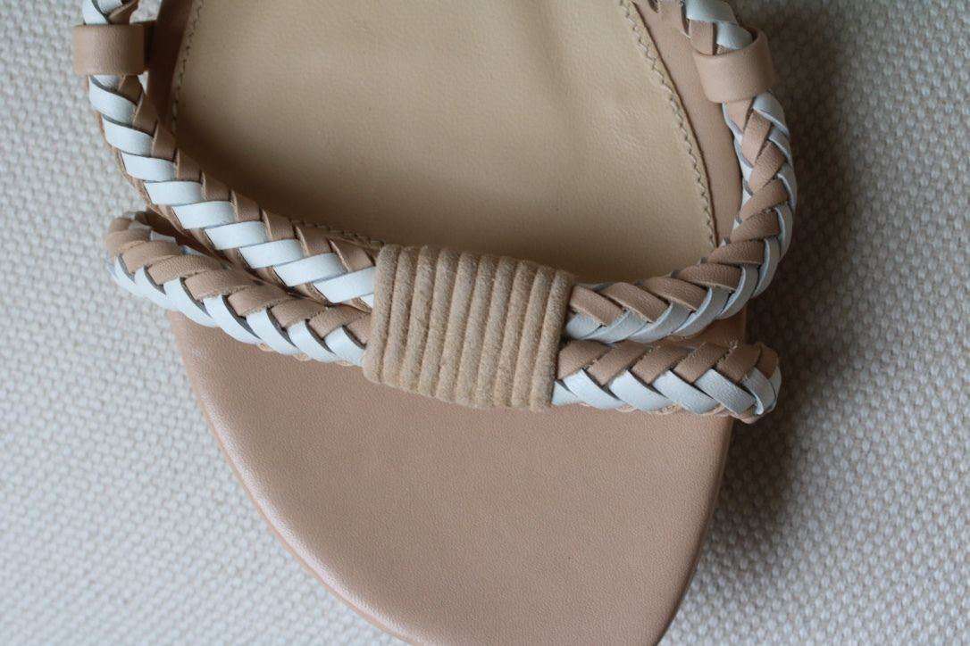 ALEXANDRE BIRMAN BRAIDED TWO TONE FLAT SANDALS EU 38 UK 5