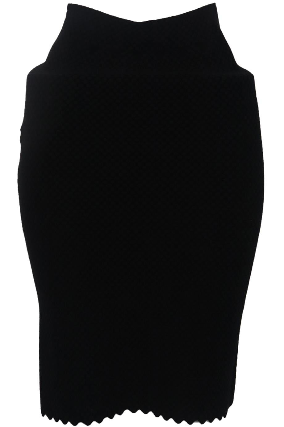 AZZEDINE ALAÏA STRETCH KNIT MINI SKIRT FR 36 UK 8