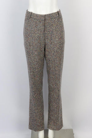 J CREW WOOL BLEND TWEED STRAIGHT LEG PANTS US 8 UK 12
