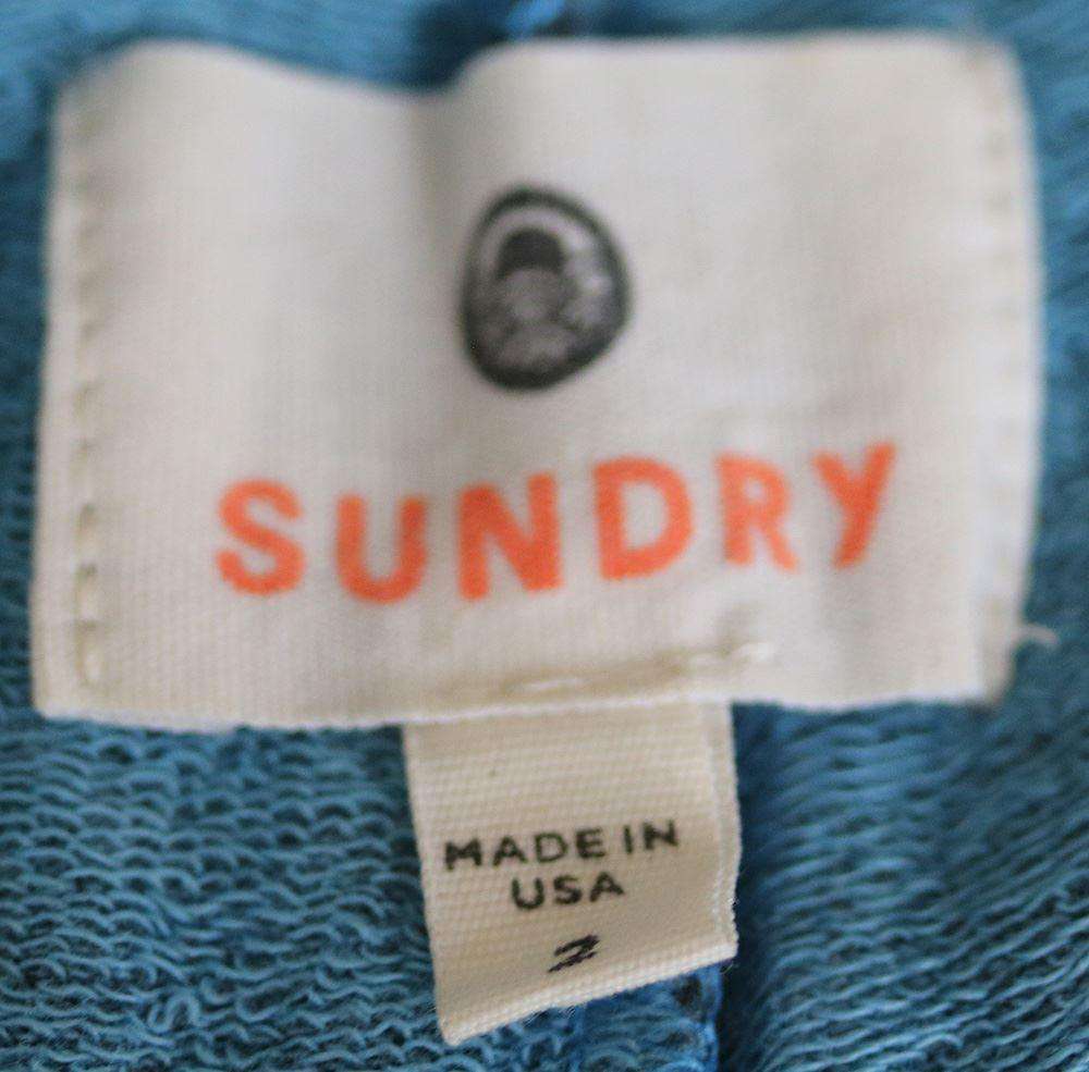 SUNDRY COZY STRIPE BLUE SWEATPANTS MEDIUM