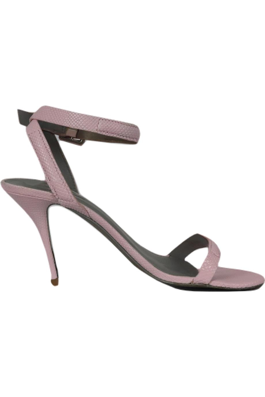 ALEXANDER WANG PYTHON EFFECT LEATHER SANDALS EU 40.5 UK 7.5 US 10.5