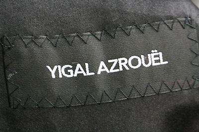 YIGAL AZROUEL LEATHER AND FOX FUR VEST GILET MEDIUM