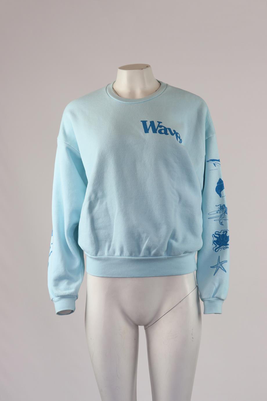 MOTHER PRINTED COTTON JERSEY SWEATSHIRT XSMALL