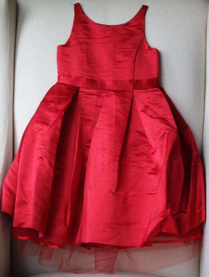 POLO RALPH LAUREN GIRLS RED SILK SATIN DRESS 4 YEARS