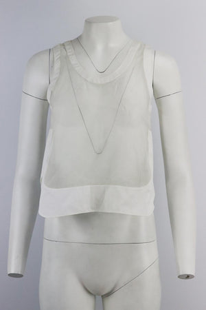 CHLOÉ CROPPED SILK TOP SMALL