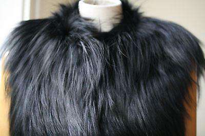 YIGAL AZROUEL LEATHER AND FOX FUR VEST GILET MEDIUM