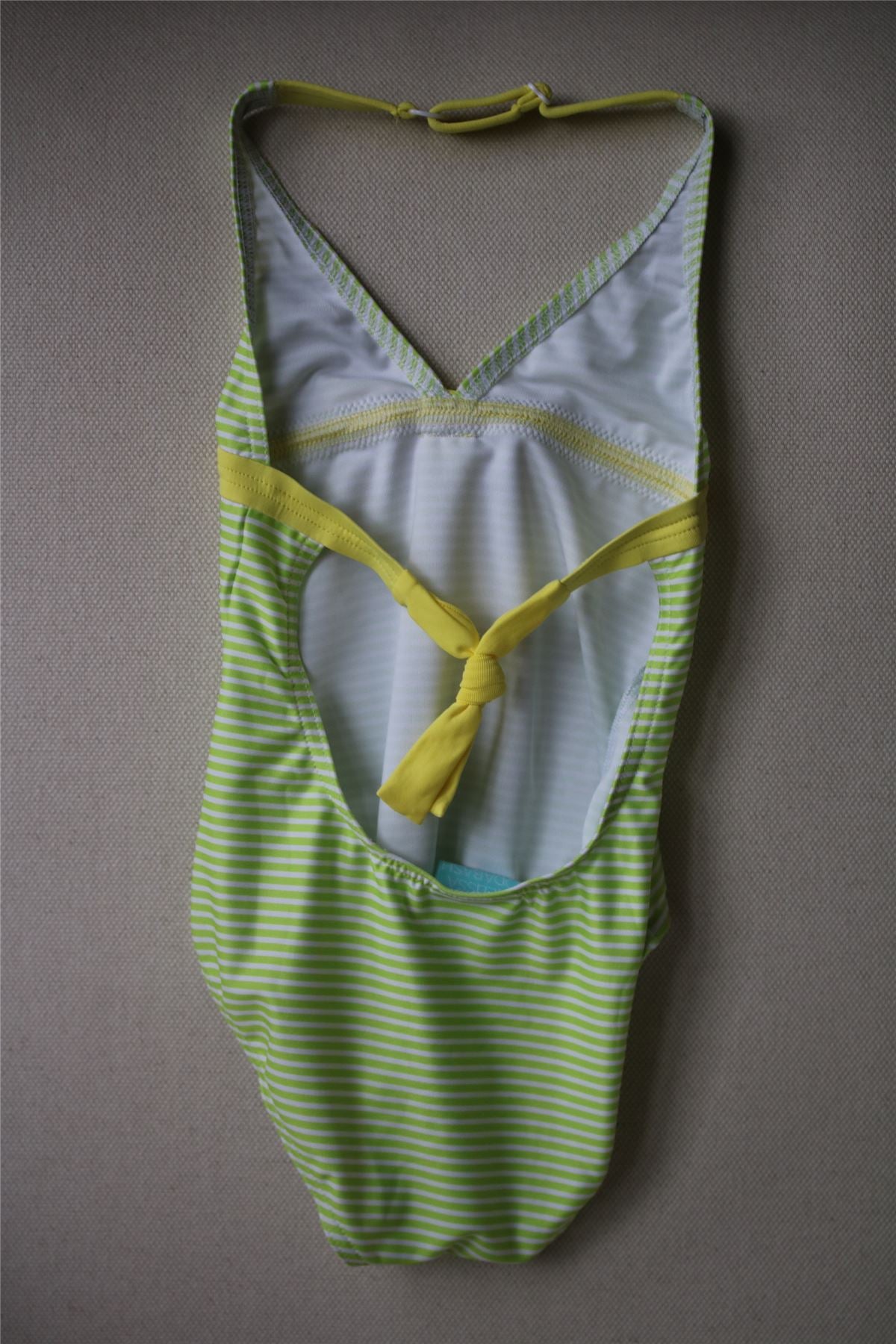 MELISSA ODABASH GIRLS MADDIE LIME GREEN STRIPE SWIMSUIT 4 YEARS