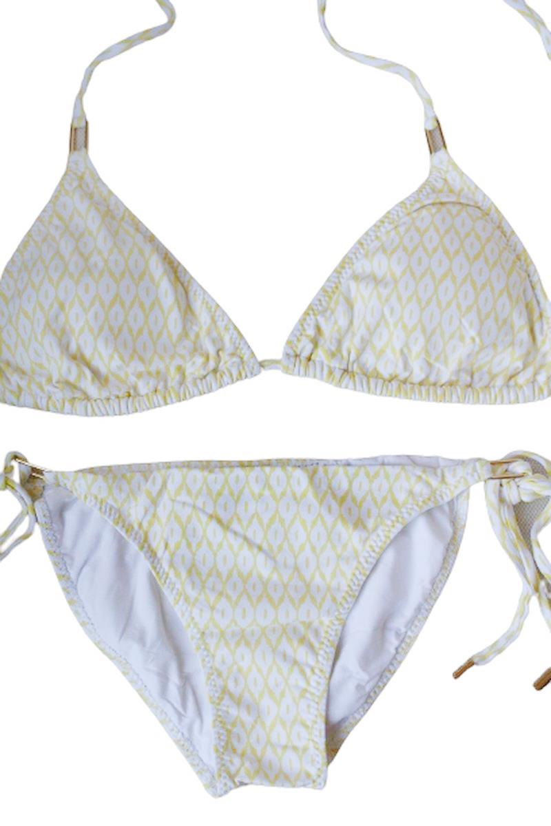 MELISSA ODABASH CANCUN YELLOW PRINT BIKINI UK 10/14