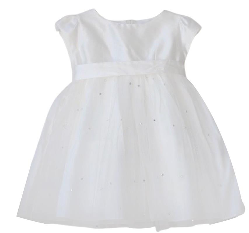LESY CEREMONY BABY GIRLS IVORY DIAMANTE DRESS 2 YEARS