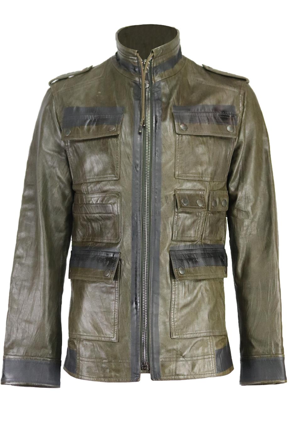 DOLCE AND GABBANA MEN'S LEATHER JACKET IT 48 UK/US CHEST 38