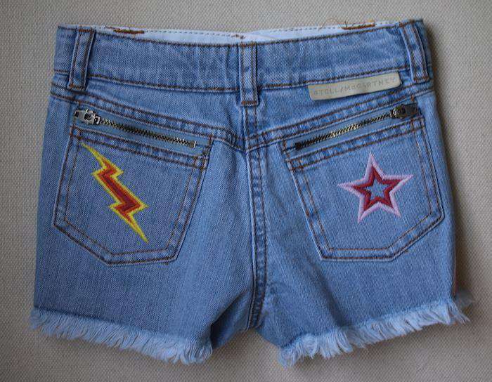 STELLA MCCARTNEY KIDS GIRLS BLUE DENIM MARLIN SHORTS 4 YEARS