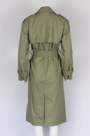 ANINE BING DOUBLE BREASTED BELTED COTTON TRENCH COAT XSMALL