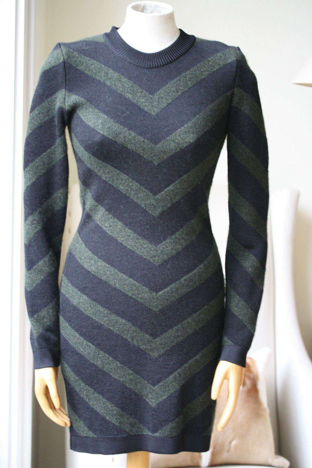 BALMAIN KNITTED CHEVRON DRESS FR 36 UK 8