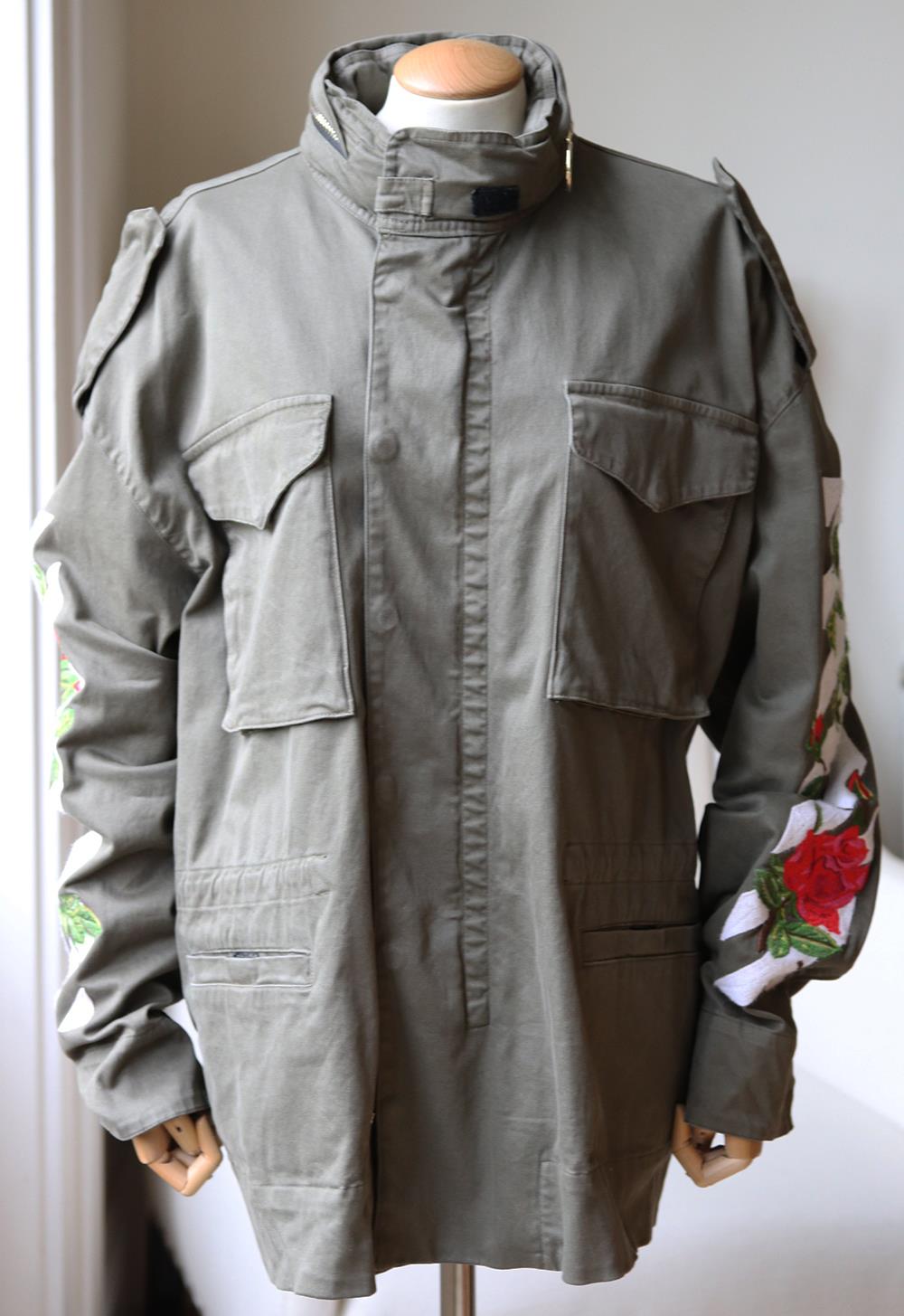 OFF-WHITE C/O VIRGIL ABLOH EMBROIDERED COTTON TWILL JACKET MEDIUM