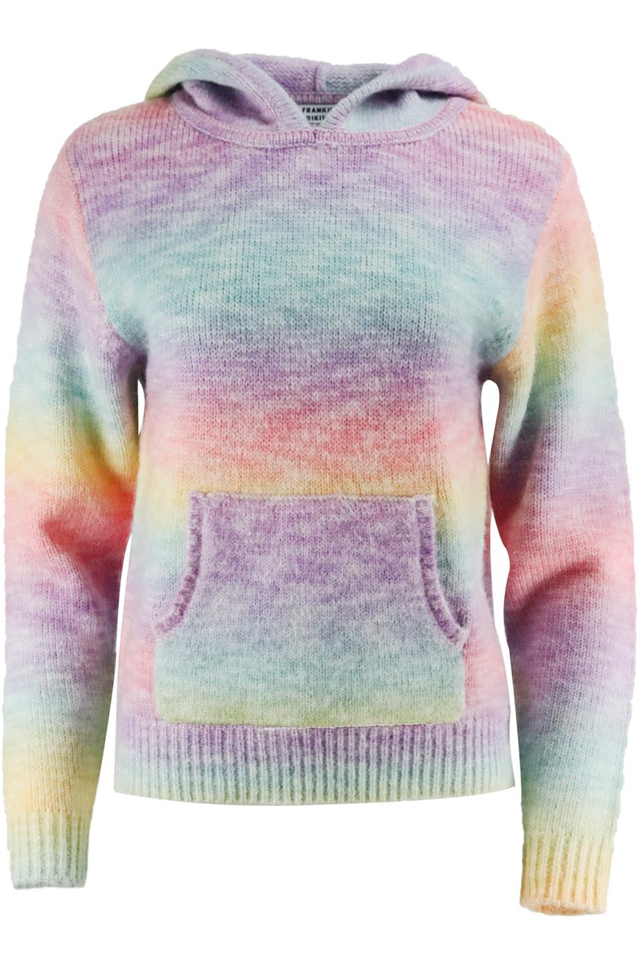 FRANKIES BIKINIS TIE DYED WOOL BLEND HOODIE SMALL