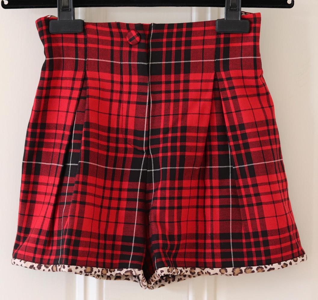 MONNALISA KIDS GIRLS TARTAN COTTON SHORTS 6 YEARS