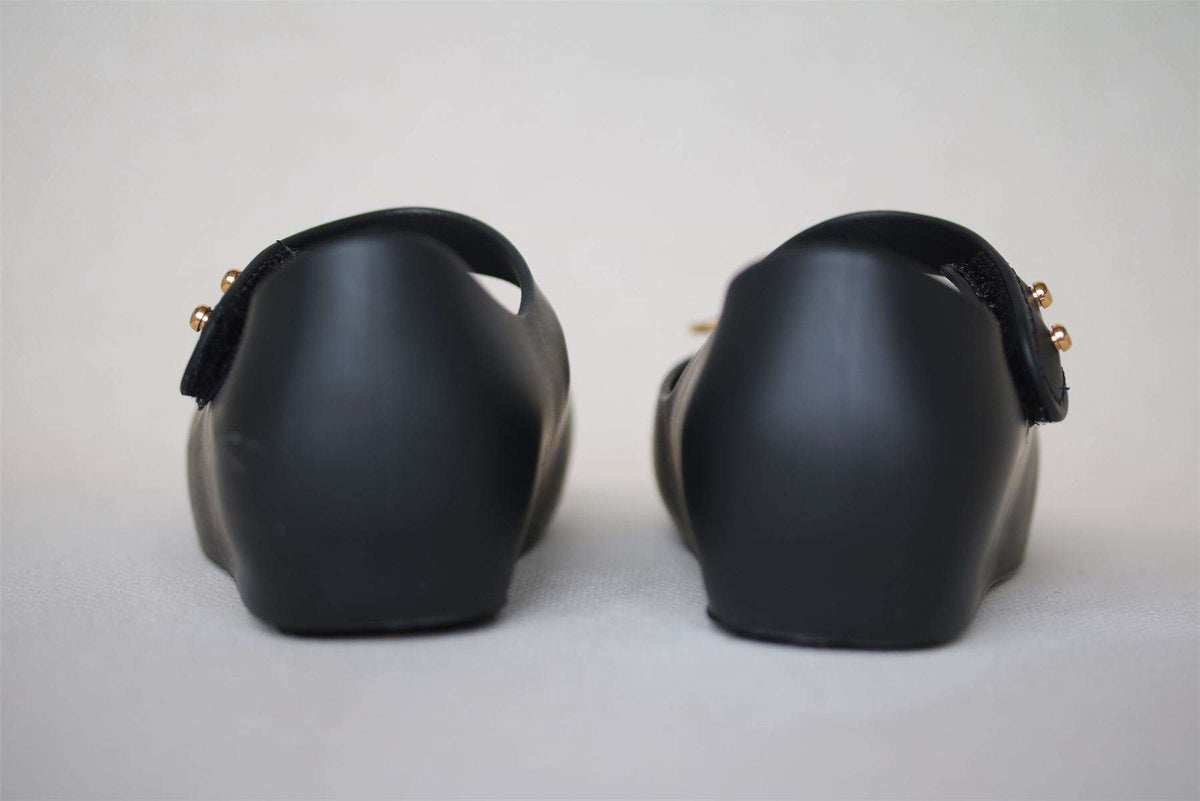 MINI MELISSA X VIVIENNE WESTWOOD GIRLS BLACK PEARL ORB JELLY SHOES EU 24 UK 7