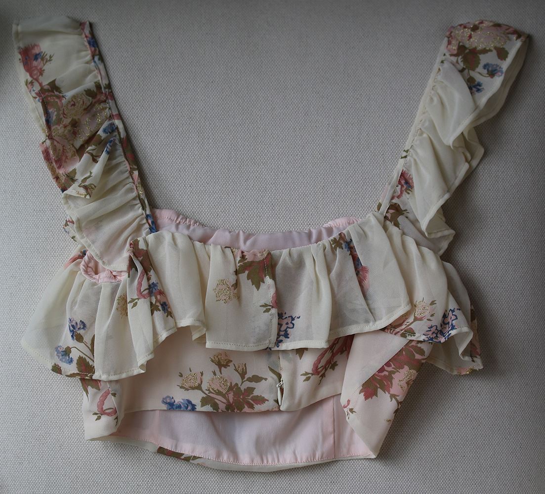 LPA 692 FLORAL PRINT CROP TOP SMALL