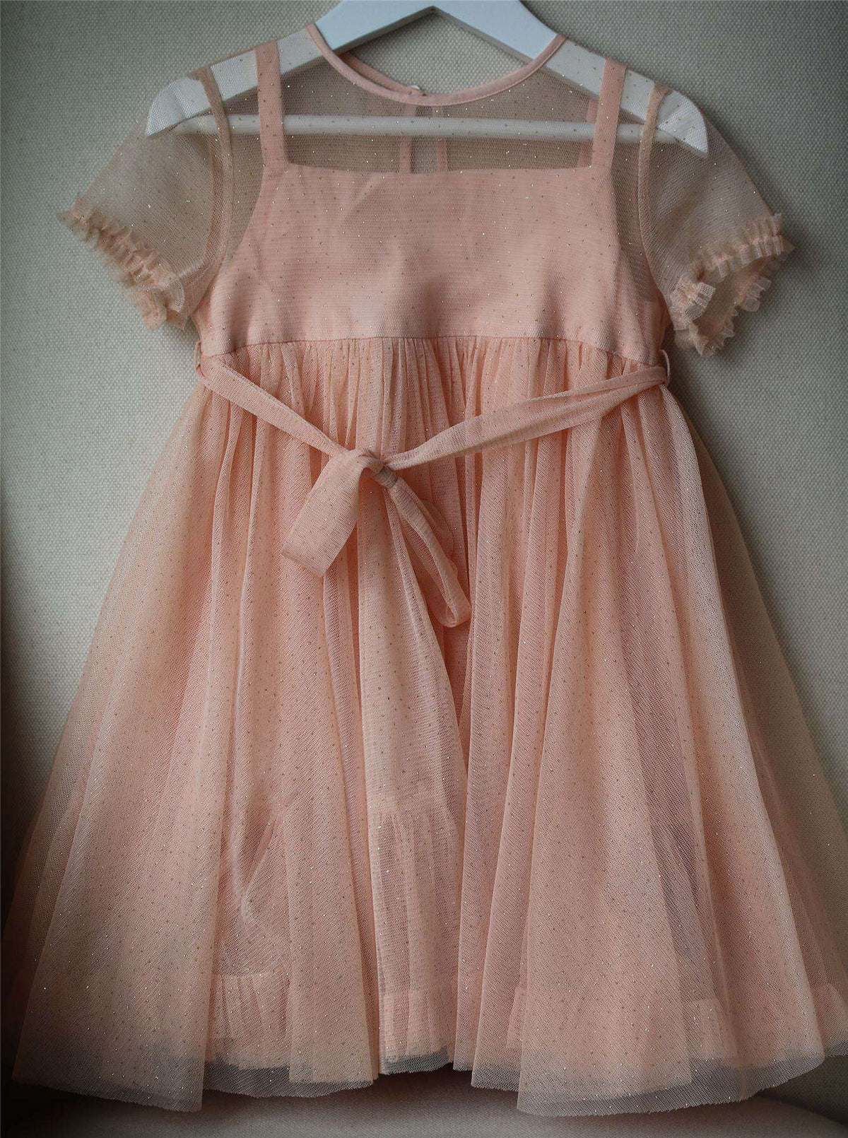 WILD & GORGEOUS GIRLS PEACH PINK TULLE DRESS 2-3 DRESS