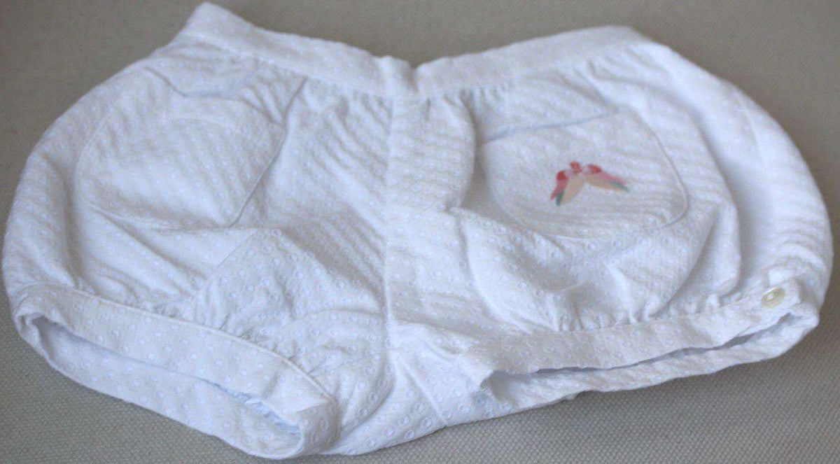 FENDI WHITE JACQUARD BABY SHORTS 18 MONTHS
