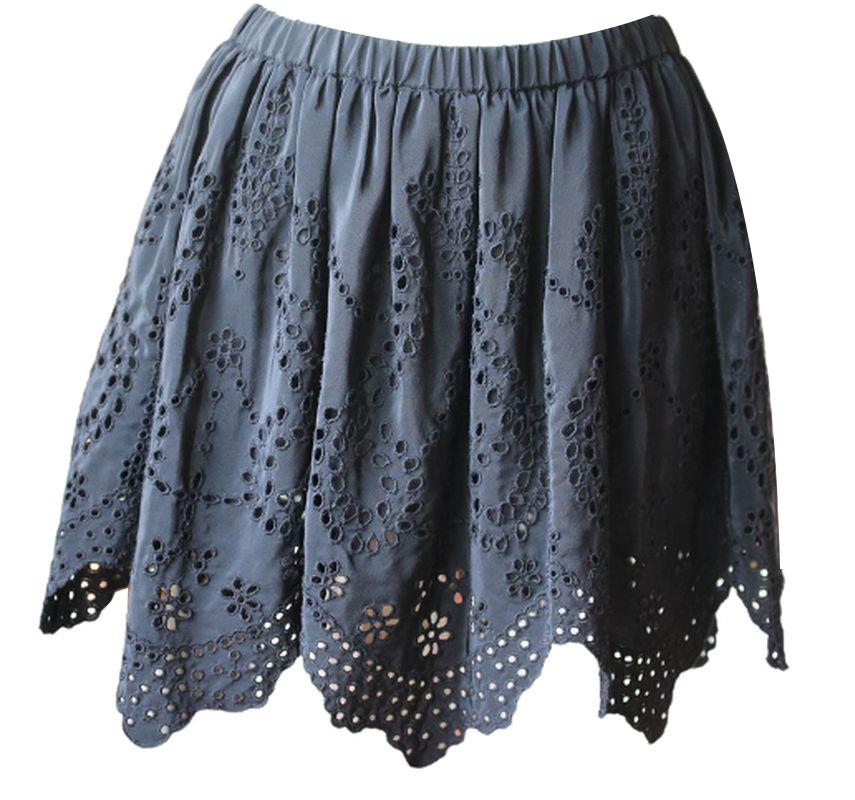 ULLA JOHNSON RAVEN FLO EYELET MINI SKIRT US 2 UK 6